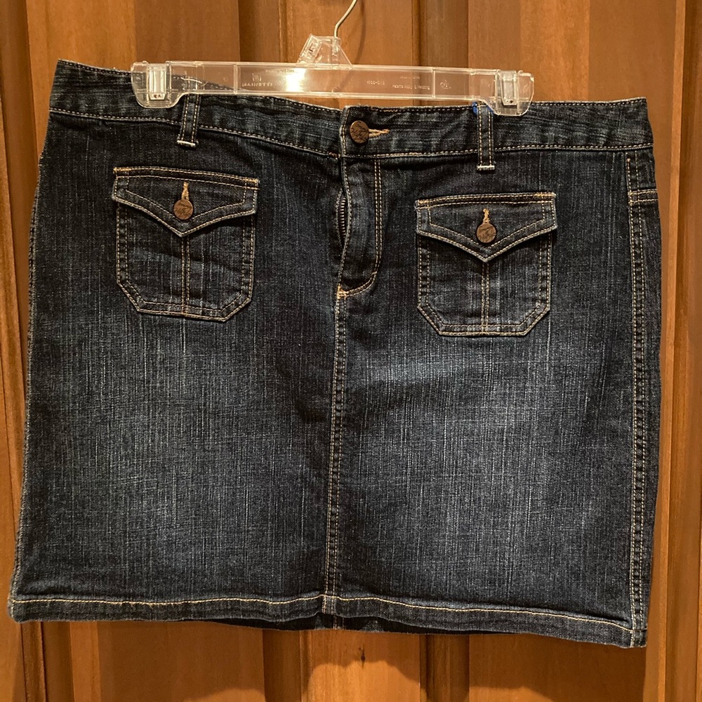 Tommy Hilfiger Jean Skirt Dark Blue Denim Size 12